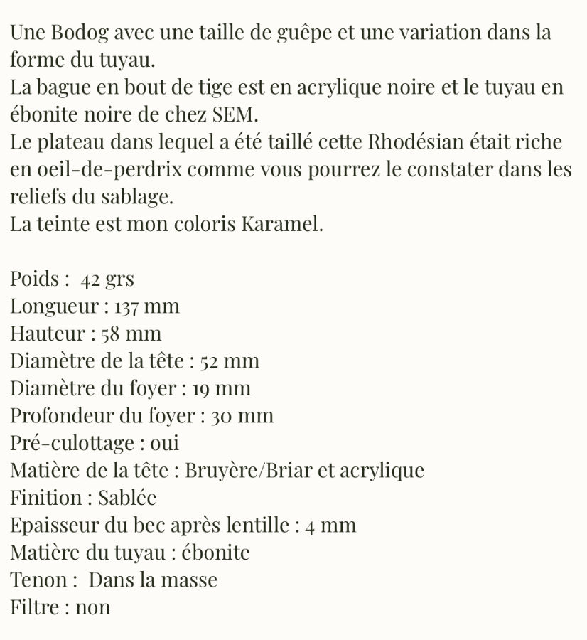 une pipe de Christophe Wolff