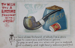 carte postale tabac pipe