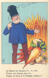 carte postale tabac pipe