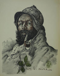 carte postale tabac pipe