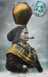 carte postale tabac pipe