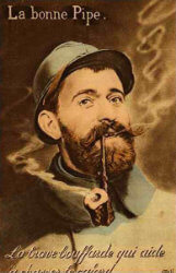 carte postale tabac pipe
