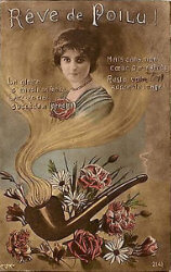 carte postale tabac pipe