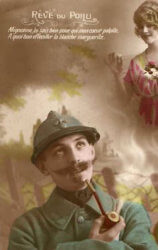 carte postale tabac pipe