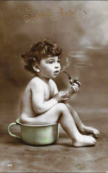 carte postale tabac pipe