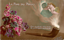 carte postale tabac pipe