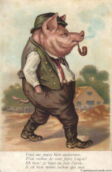 carte postale tabac pipe