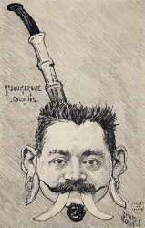 Gaston Doumergue carte postale tabac pipe