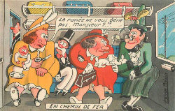 carte postale tabac pipe