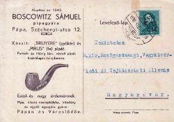 carte postale tabac pipe