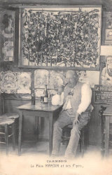 carte postale tabac pipe chambois père martin et ses pipes