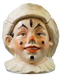 pot tabac clown blanc
