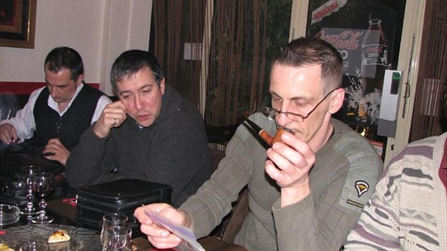 diners parisiens fumeurs de pipe