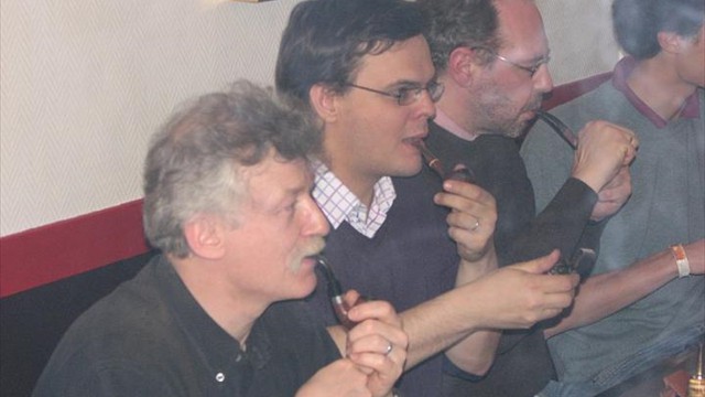 diners parisiens fumeurs de pipe