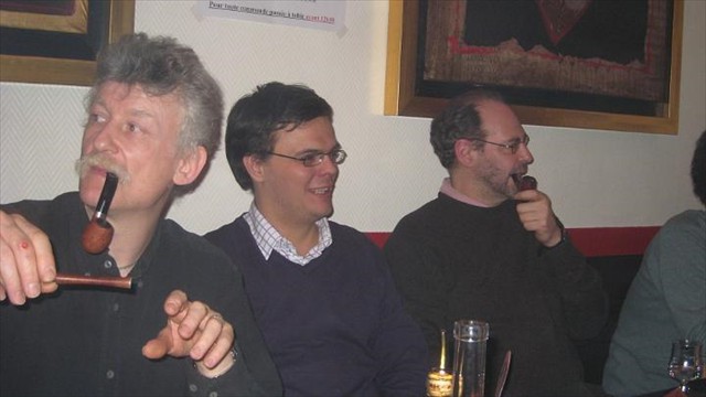 diners parisiens fumeurs de pipe